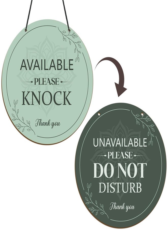 Shejdgart Do Not Disturb Door Hanger Sign - Green Available Please Knock Door Signs Front Doors Hanger PVC Hanging Plaque for Office Home Business Session Treatment Office Clinic Meeting Decor - Image 1